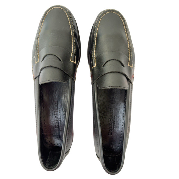 Cole Haan Penny Loafers Women's Size 8B Leather Black Slip on - Picture 1 of 8